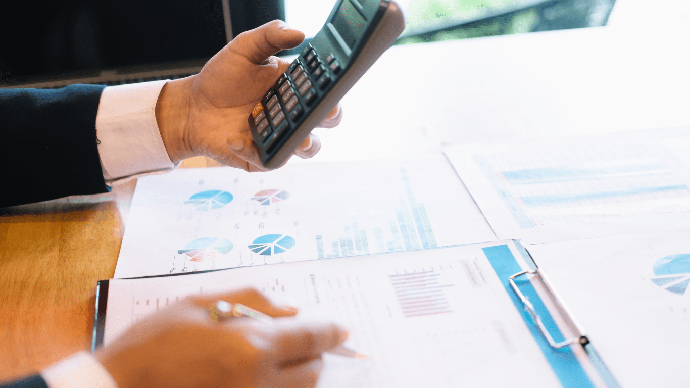 a man calculating the profitability of a data