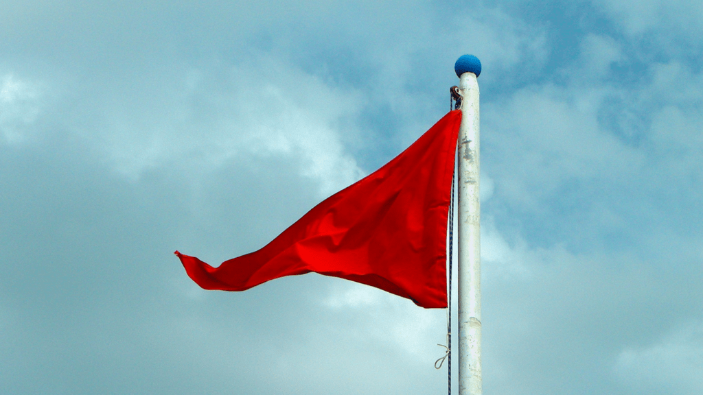 a red flag indicating a threat