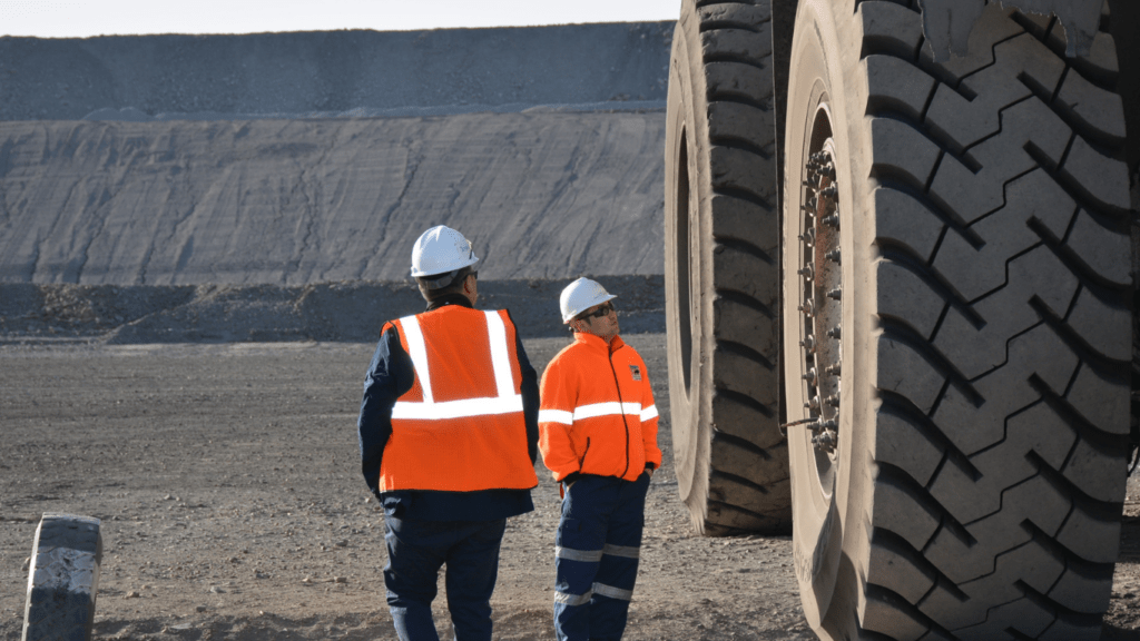 miners wearing mining equipments